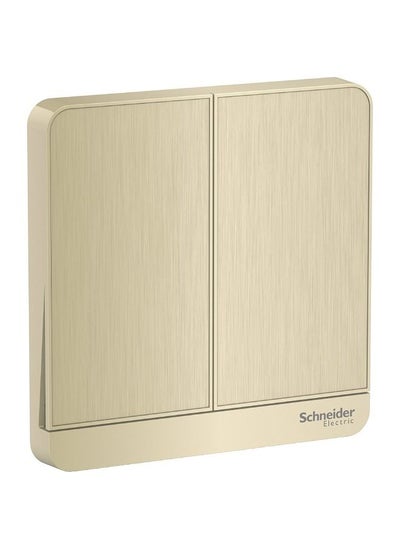 اشتري Schneider Electric  E8332L1_GH AvatarOn , 2 switches/Gangs, 16AX, 250V, 1 way, Metal Gold Hairline في الامارات