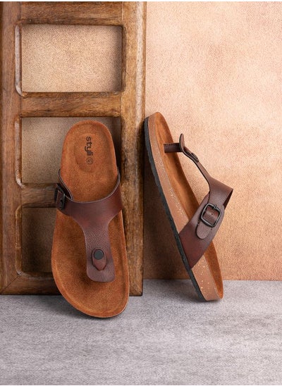 اشتري Buckle T Strap Thick Sole Casual Sandal في السعودية