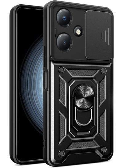 Buy Phone Cover for Infinix Hot 30i with Slide Camera Cover Military Grade Drop Protective Phone Case with Magnetic Car Mount Holder in Saudi Arabia