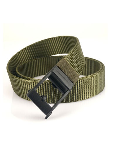 Buy Men's Automatic Buckle Belt Nylon Belts Waistband Solid Color Wide in Saudi Arabia