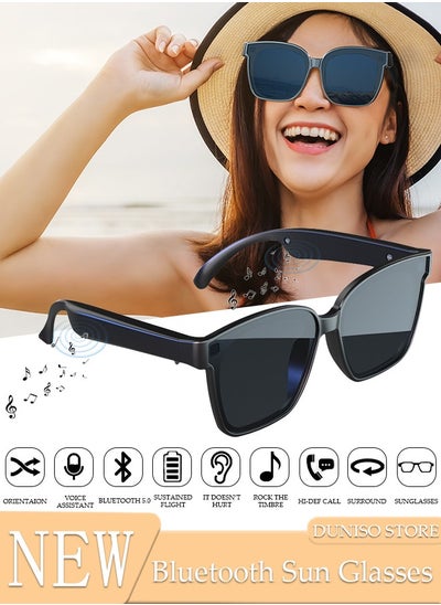 Buy Smart Glasses,Bluetooth 5.3 Sunglasses Wireless Bluetooth Headset Waterproof Compatible with Smart Phones Easy to Make Phone Calls and Listen to Music Polarized Lenses in Saudi Arabia