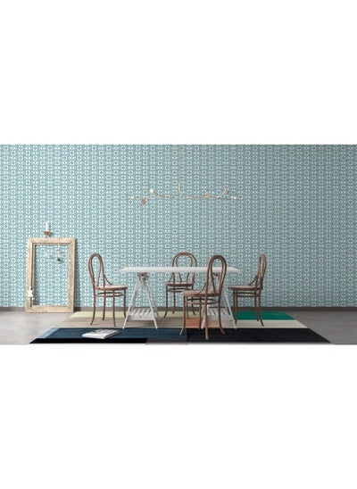 اشتري Beautiful Geometric Seamless Pattern Fabric Wallpaper Covers An Area ​​Up To 4.2Mx3M With Adhesive And Smoothing Tool في مصر