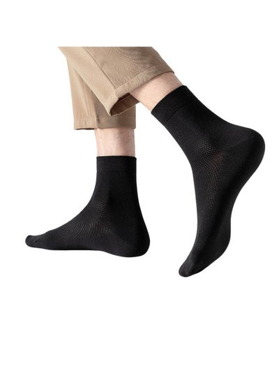 Buy Unisex Pure Cotton One Pair Comfort Blend Mid-Calf Socks in UAE