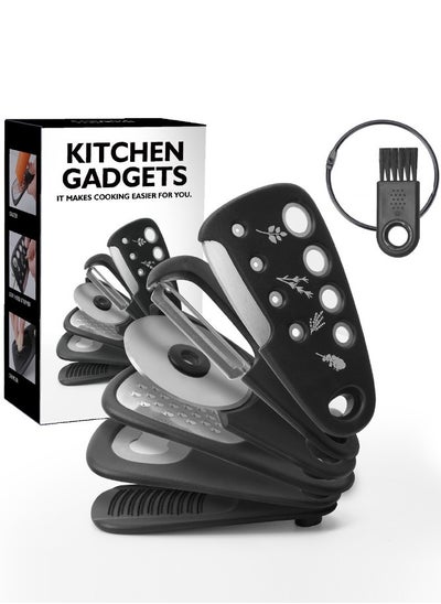 Buy 6-Piece Kitchen Gadgets Set - Space Saving Design with Cheese Grater, Bottle Opener, Peeler, Pizza Cutter, Grinder, and Herb Stripper - The Ultimate Gift Set for Home Chefs in Saudi Arabia