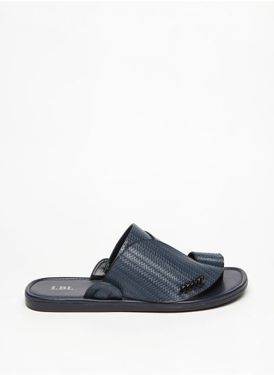 Buy Men's Textured Slip-On Arabic Sandals in Saudi Arabia