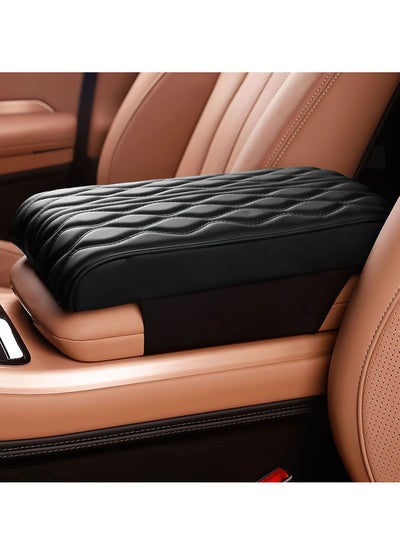 Buy Car Center Console heighten Cover, Leather Memory Foam Car Armrest Booster Pads, Leather Car Armrest Cover Protector, Suitable for Most Vehicles, SUVs, Trucks, Cars in UAE