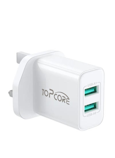 Buy Dual-port Mini 10.5W Fast Charger with QC 3.0 support. Wall Charger Plug Travel Adapter Mini Dual-port 10.5W Fast Power Charger, Samsung AFC, Huawei SCP, and other lower versions of iPhones in UAE