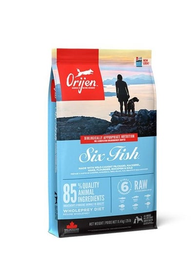 اشتري Orijen Six Fish Dog Food 11.4kg في الامارات