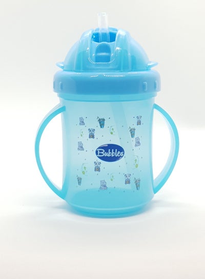 Buy Baby's Plastic Straw Cup with Hands - Blue in Egypt