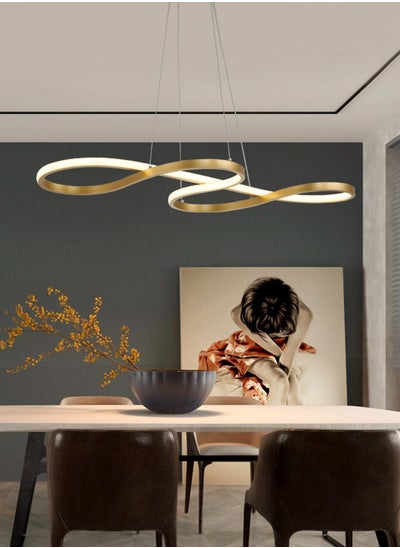 اشتري Simple Modern Note Pendant Light Black Led Pendant Light Suitable For Kitchen Island, Dining Room, Bedroom And Living Room 4400k في السعودية