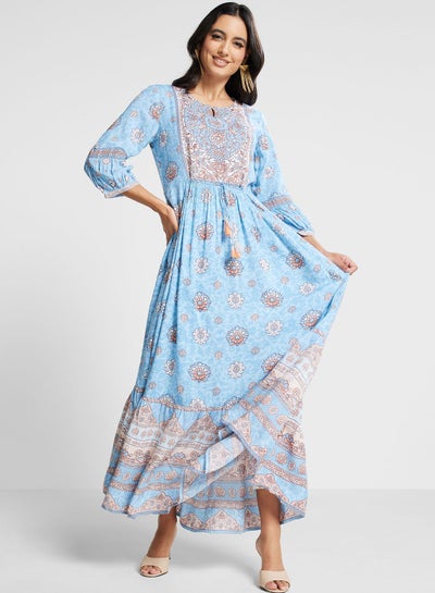 Buy Tiered Floral Print Dress in Saudi Arabia