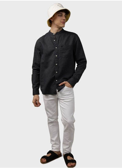 Buy Band Collar Classic Fit Shirt in Saudi Arabia