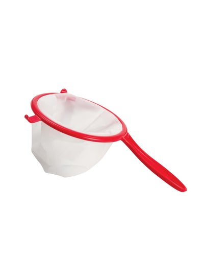 اشتري 420608 Fine Mesh Strainer  Nylon Plastic-Red Food Strainer Straining Fine Strainer في الامارات