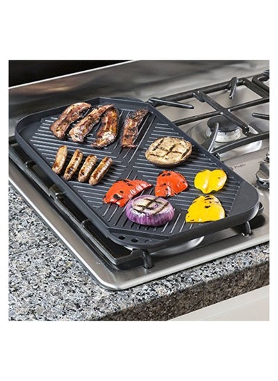 اشتري Double Burner Reversible Griddle Black في مصر