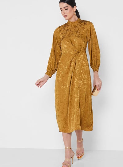 Buy Twisted Waist Side Slit Dress in Saudi Arabia