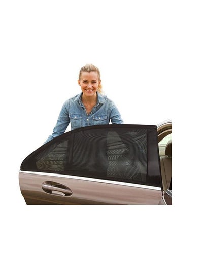 Buy Car Side Window Sun Shade Windshield Protects Kids, Baby and Pets from Sun Glare And UV (1Pair for Front side Glass) in UAE