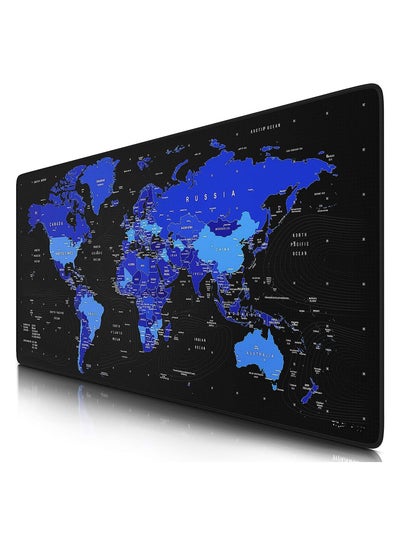 Buy BLUE World Map Gaming Mouse Pad – 80 X 30 cm –  3mm thickness Anti Slip Base – Speed Edition in Egypt