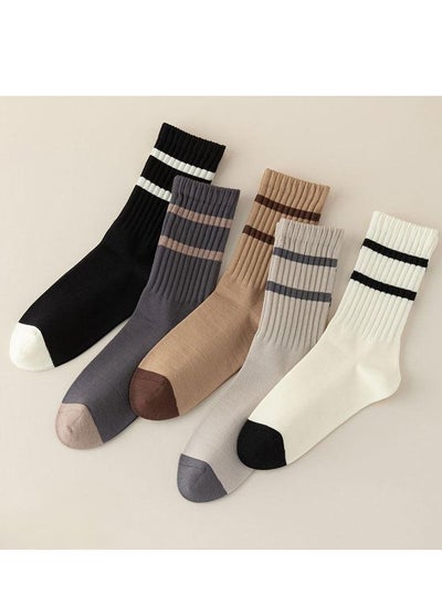 اشتري Men Absorb Sweat and Deodorize Socks 5 Pairs High Quality Socks One Size Fits All في الامارات