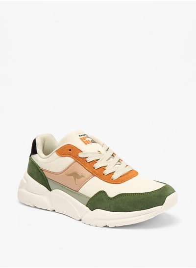 Buy Women's Panelled Sneakers with Lace-Up Closure in UAE