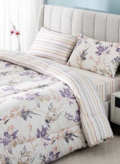 Buy Hamilton Super King-Sized Comforter Set, Purple - 240x260 cm in UAE