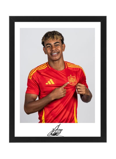 Buy Lamine Yamal, Spain, Euro 2024, Soccer Gift , Autographed Poster with Frame 30x40cm in UAE