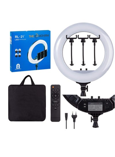 Buy "Mohrim RL-21 LED Ring Light – Soft LED Light for Photography, Makeup, and Video with Adjustable Brightness and Color Temperature" in UAE