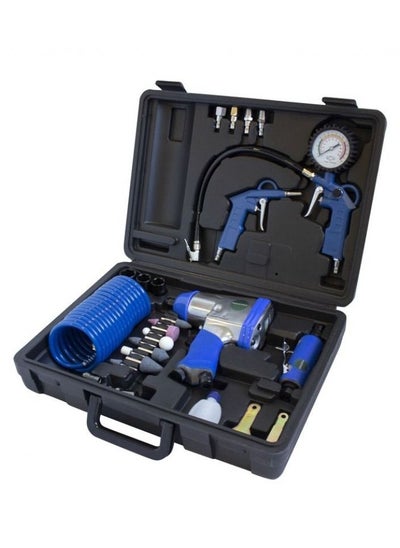 Buy ROCKFORCE Set of Pneumatic Wrench Tools with Accessories with Storage Box 15 Pieces in UAE