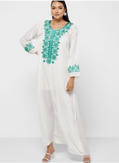 Buy Embroidered Detail Jalabiya in Saudi Arabia