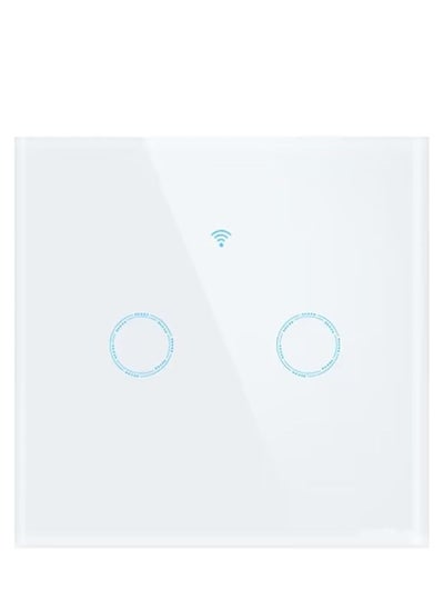 Buy Smart Light Switch, 2 Way WiFi Touch Wall Light Socket Compatible with Alexa and Google Home - 2 Gang  Wireless Wi-Fi Switch in Saudi Arabia