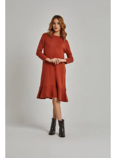 Buy Fancy Long Sleeve Knit Midi Dress in Egypt