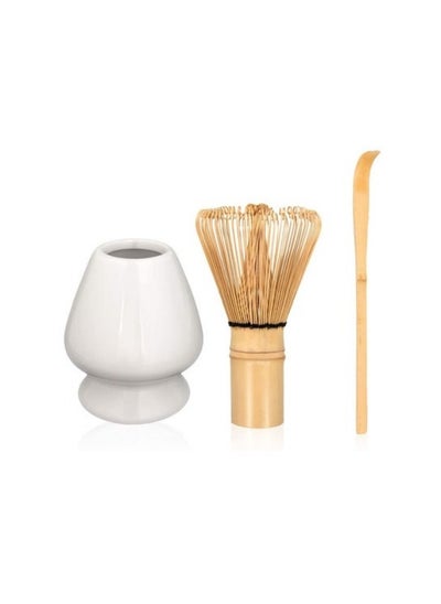 Buy 3-Piece Traditional Matcha Whisk Tool Ceremony Accessories Set in UAE