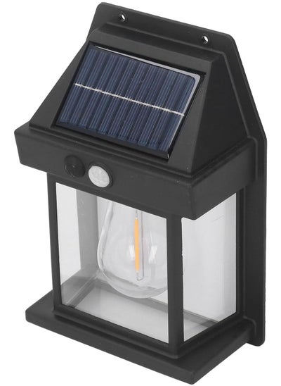 Buy Solar Tungsten Wall Light Outdoor, Wall Sconce Motion Sensor Light Ip65 Waterproof, Dusk to Dawn Exterior Lighting Fixtures Wall Mount for Outside House Patio Porch Garage Black in Saudi Arabia