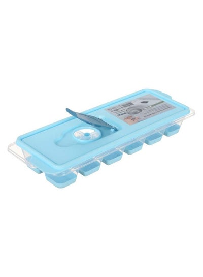 Buy Dunia Blue Rectangular Classic Ice Cube Container with Lid - Convenient Filling - BPA-Free in Egypt