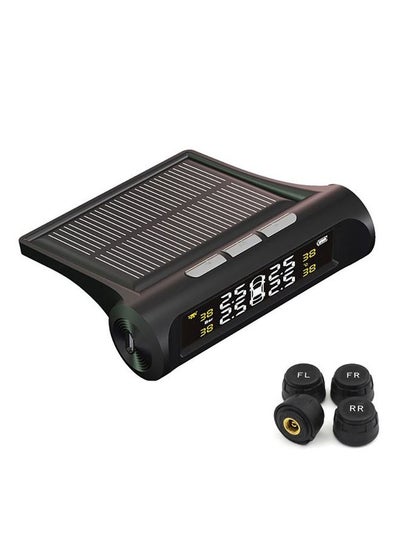 Buy Car Tire Pressure Monitoring, Built-in 4 Sensors, Intelligent Chip System Alarm, Solar and Usb Charging Methods, 6 Alarm Modes for Real-time Monitoring in Saudi Arabia