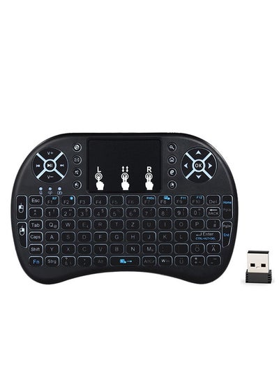 Buy Wireless Keyboard Remote Control With Touchpad For Smart TV Black in UAE