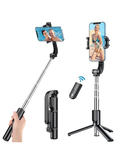 Buy Selfie Stick Tripod Bluetooth, Extendable Phone Tripod Selfie Stick with Wireless Remote Shutter for iPhone Xs MAX/XR/XS/X/8/8P/7/7P/6s/6, Galaxy S9/S8/S7/S6/Note 9/8, Huawei and More in UAE