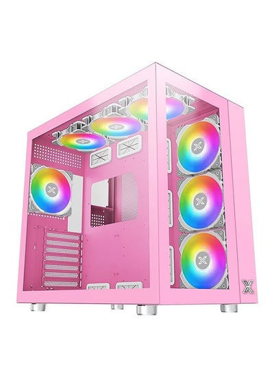 اشتري NANOTECH Liquid Cooled Xtreme Pink Gaming PC, Intel i7-13700K, 32GB RAM, Nvidia RTX 4060TI 3 FAN, 1TB SSD + 1TB HDD, 750W PSU, Windows 10 pro, RGB Gaming Computer PC (i7-13700K,RTX 4060TI) في الامارات