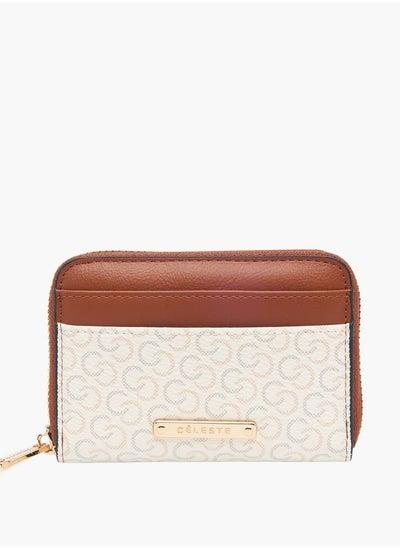 اشتري Monogram Print Zip Around Wallet في الامارات