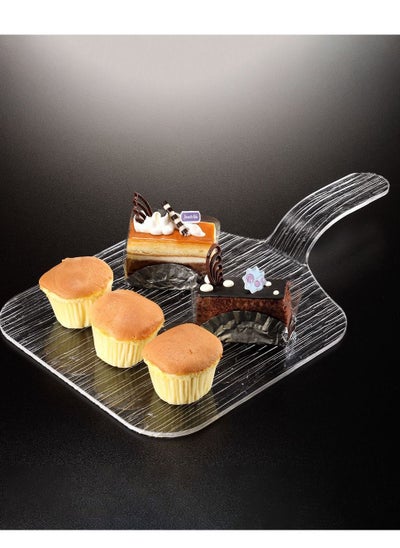 اشتري Acrylic Show Plate with Handle Bark Design,Taiwan في الامارات