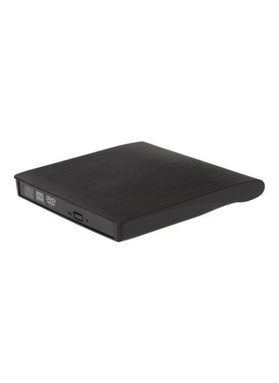 اشتري USB Portable Ultra Slim External Slot-In CD DVD ROM Player Black في السعودية