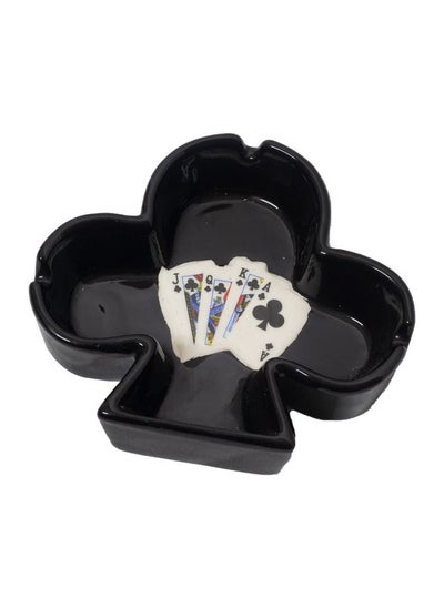 Buy 1-piece unique black ceramic ashtray in UAE