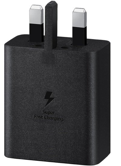 Buy Samsung Galaxy Official 45W Travel Adapter, Super-Fast Charging (UK Plug with USB Type-C Cable), Black in UAE