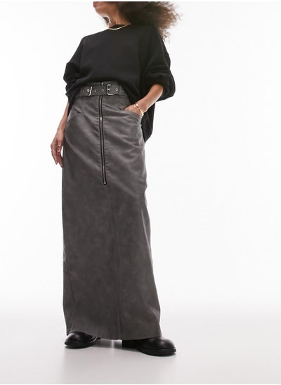 Buy Belted Pocket Detail Skirt in UAE