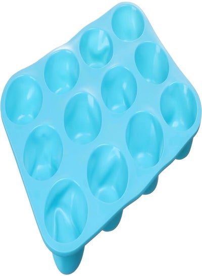 اشتري MT Silicone Baking Cupcake Mold, 12 Holes - Turquoise في مصر