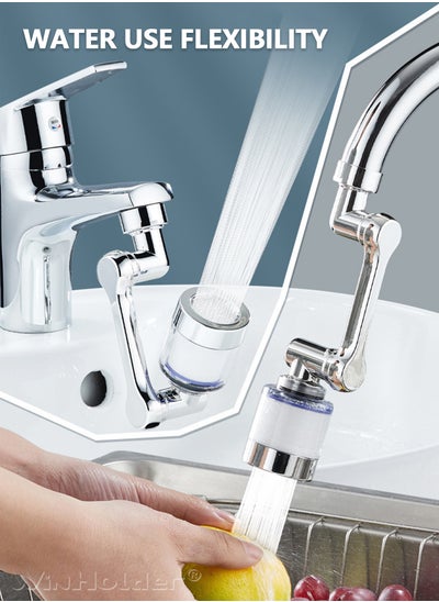 Buy Kitchen Filter Faucet With 1 Filters, 1080° Rotatable Robotic Arm Bathroom Wash Extension Faucet Mouth in Saudi Arabia