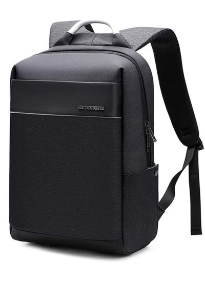 Buy Laptop Backpack with USB Charging Port,Slim Travel Bag with Laptop Compartment for Men,Water Resistant College School Book Bag Fits 15.6 Inch Computer,Black in UAE