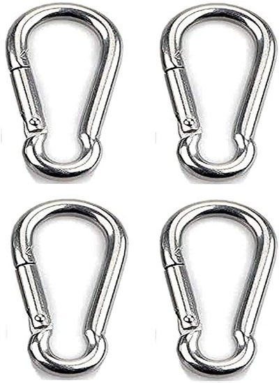 Buy Heavy duty spring hook Steel spring clip keychain can withstand 154 lbs 70 kg maximum weight suitable for outdoor activities camping fishing keychain in Saudi Arabia