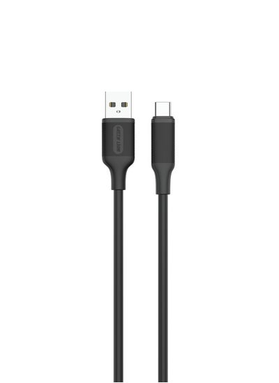 اشتري كابل  USB-A إلى USB-C PVC بطول 3 متر / سرعة نقل 480 ميجابت في الثانية / إمكانية الشحن السريع / توافق واسع / عمر افتراضي يصل إلى 10000 ثنية / آمن ومضمون / شحن ومزامنة - أسود في الامارات