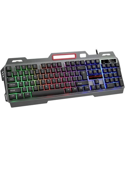 Buy ENTWINO Ninja K19 Wired Gaming Keyboard with Metal Body & Lights, Wired USB Gaming Keyboard in UAE