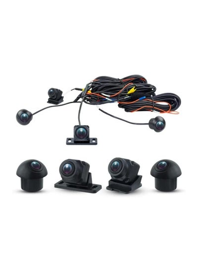 اشتري 360 Degree Bird View Surround System, 1080P HD Car Backup Camera System with Car DVR Recorder & 4 Reverse Cameras, Waterproof Universal Panoramic View All Round Front/Side/Rear View Camera for All Car في الامارات